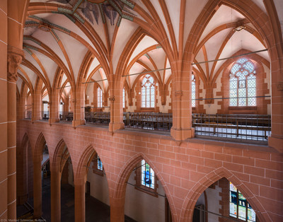 Heidelberg - Heiliggeistkirche - Nordempore - Blick vom Nordosten der Südempore auf die Nordempore und in das Nordschiff (aufgenommen im Juni 2015, am Nachmittag)